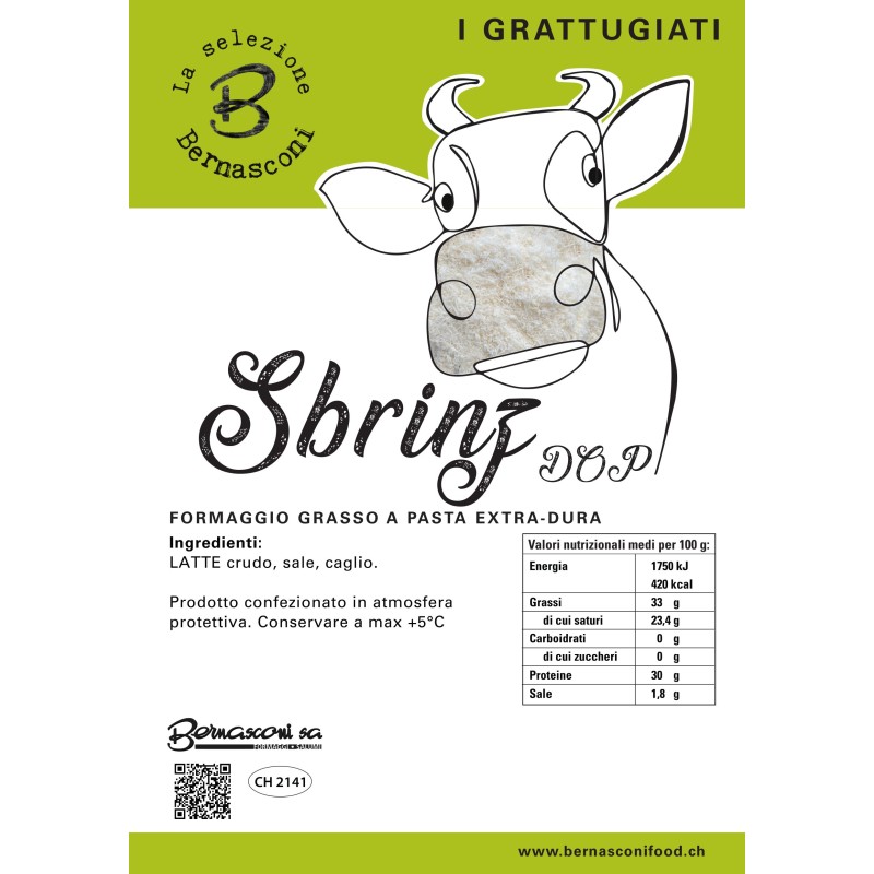 Fondi E Gusta | Formaggi grattugiati - Sbrinz DOP